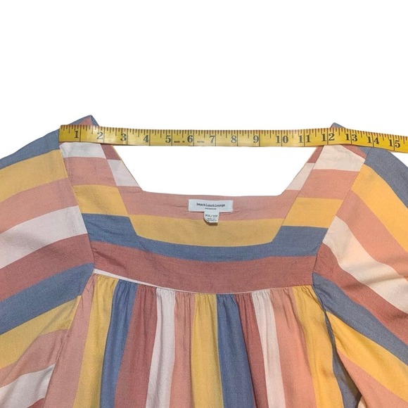 BeachLunchLounge | Women | Zoey Happy Stripe Flutter Sleeve Boho Top | Size XS - Picture 4 of 13